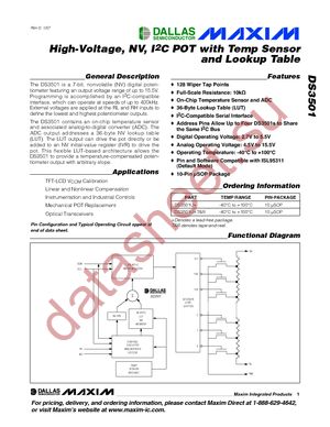 DS3501U+T&R datasheet  